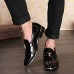 Men's Shoes Pointed Patent Leather Fashion Shoes Wedding / Leisure / Banquet Black Red Yellow  