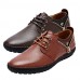 Men's Shoes Leather Outdoor / Office & Career Oxfords Outdoor / Office & Career Lace-up / Others Black / Brown / Orange  