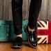 Office & Career / Party & Evening / Casual Leather Loafers Black / Red / Silver  