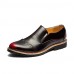 Office & Career / Party & Evening / Casual Leather Loafers Black / Red / Silver  