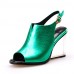 Women's Shoes Cowhide Wedge Heel Wedges / Heels / Peep Toe / Slingback Sandals / Heels Outdoor / Party