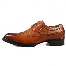 Men's Shoes Office & Career / Party & Evening / Casual Leather Oxfords Black / Brown  