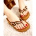 Women's Slippers & Flip-Flops Summer Flip Flops Synthetic Casual Wedge Heel Others Yellow / White