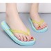 Women's Summer Open Toe / Slippers Synthetic Outdoor / Casual Flat Heel Blue