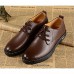 Men's Shoes Casual Leather Oxfords Brown  