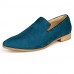 Leather Casual Loafers Casual Flat Heel Slip-on Blue / Yellow / Navy  