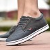 Men's Shoes Outdoor / Casual Nappa Leather / Tulle Fashion Sneakers Blue / Red / Gray / Khaki  