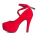 Women's Summer Heels Suede Dress Stiletto Heel Black / Blue / Red