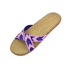 Unisex Slippers & Flip-Flops Summer Slingback Polyester Casual Flat Heel Others Blue / Brown / Purple / Fuchsia Others