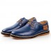 Men's Shoes Outdoor / Office & Career / Athletic / Casual Leather Oxfords Black / Blue / Brown  