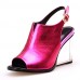 Women's Shoes Cowhide Wedge Heel Wedges / Heels / Peep Toe / Slingback Sandals / Heels Outdoor / Party