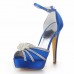 Women's Summer Heels Satin Wedding Stiletto Heel Pearl Black / Blue / Yellow / Pink / Purple / Red / Ivory / White / Silver / Champagne