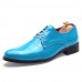 Men's Shoes Patent Leather Casual Oxfords Casual Low Heel Lace-up Black / Blue / Red  