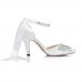 Women's Heels Spring / Summer / Fall / Winter Heels Satin Wedding / Dress / Party & Evening Stiletto Heel Rhinestone / BowknotIvory /