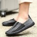 Shoes Casual/Outdoor/Drive/Running Fashion Tulle Leather Slip-on Woven Shoes Black/Orange/Bule 39-44  