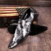   2016 New Style Pure Manual Black Water Wave Wedding / Night Club & Party Cowhide Leather Loafers  