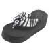 Women's Slippers & Flip-Flops Summer Flip Flops Polyester Casual Wedge Heel Others Black / Green