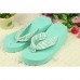 Women's Slippers & Flip-Flops Summer Flip Flops Polyester Casual Wedge Heel Others Black / Green